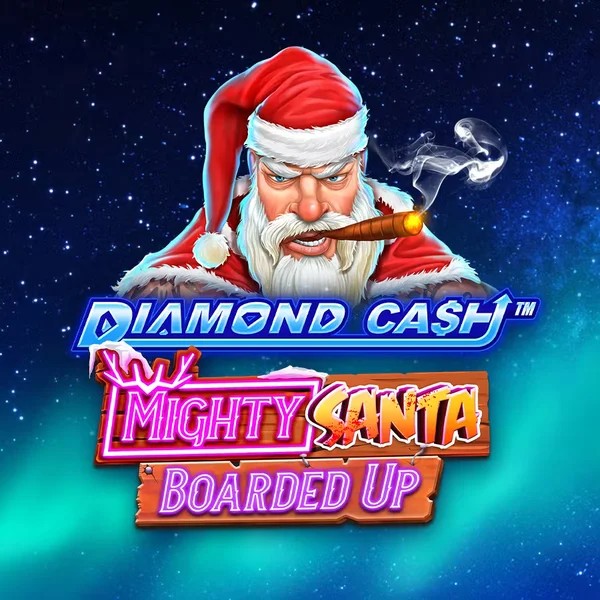 Diamond Cash Mighty Santa Boarded Up by Greentube, showcased at cowboyspincasinos.de – game logo