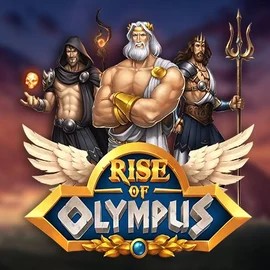 Slots logo of Rise of Olympus from Play'n GO at Cowboy Spin Casino